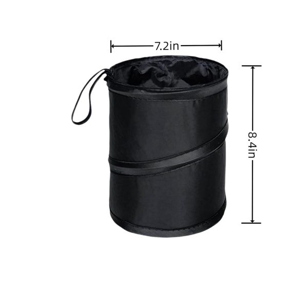 car Trash can,Foldable Car Trash bin, Suspended car Garbage Bag, Collapsible Car Garbage Can,Attached Hook， Car Trash Bins That are Convenient to Clean(2 Gallons) - Image 2