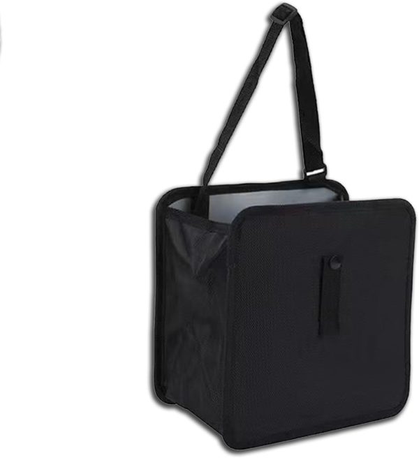Car Trash Can, Oxford Cloth Foldable Auto Trash Bin Hanging, 1.85 Gallon Capacity Garbage Bag Organizer, Leak-Proof Waterproof Automotive Storage Container, Car Interior Accessories (Medium) - Image 2