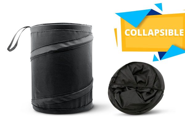 Car Trash Can, Portable Garbage Bin, Collapsible Pop-up Water Proof Bag, Waste Basket Bin, Rubbish Bin (1 Gallon, 1 Pack) - Image 2
