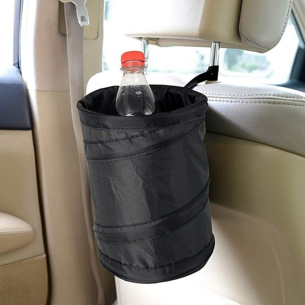 2PCS Portable Folding Car Trash Can Universal Collapsible Car Garbage Bin Wastebasket Hanging Travel Storage Box Bag - Image 2