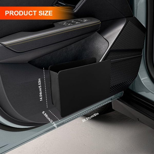Car Trash Can, Foldable Mini Vehicle Trash Bin Garbage Organizer Holder, Waterproof Auto Interior Hanging Dustbin Storage Bag Container, Multi-Function Trash Box Universal for Most Cars s (Black) - Image 2