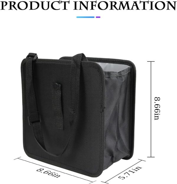 Foldable Car Trash Can, Hanging Waterproof Leakproof Trash Can Storage Bag for Car with Large Capacity, Car Interior Accessories (Small) - Image 2