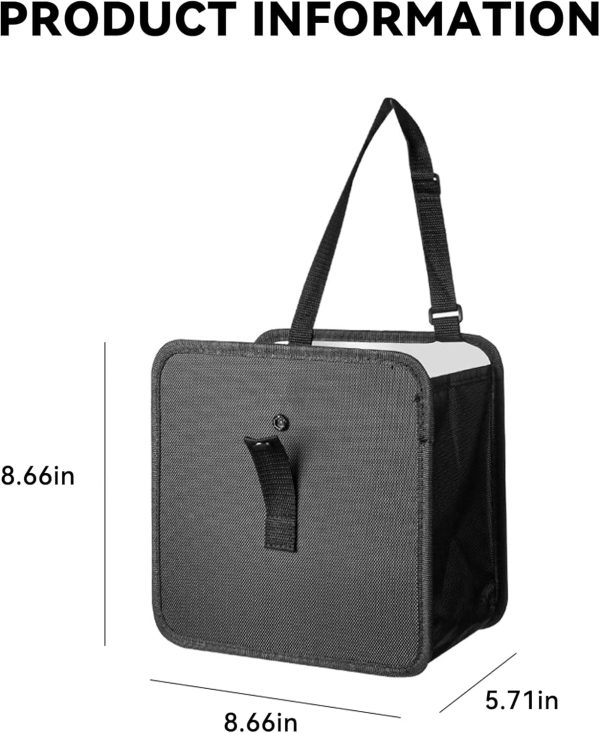 Car Trash Can, Foldable Car Trash Bag Hanging, 7L Large Capacity Waterproof Car Garbage Bag for Car Interior Keeping Tidy, Multifunctional Car Storage Bag, Car Interior Accessories (Small) - Image 2