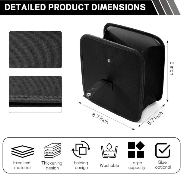 Foldable Car Trash Can, Waterproof Leakproof Hanging Auto Garbage Can, Multifunctional Large Capacity Vehicle Garbage Bag Storage Bag Organizer, Interior Car Accessories (Small) - Image 2