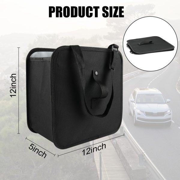Foldable Car Trash Can, Collapsible Garbage Bag for Car, Hanging Waterproof Leakproof Trash Can Storage Bag, Automotive Interior Accessories, Multifunctional Car Storage Bag (3 Gallon) - Image 2