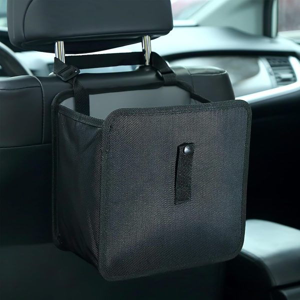 Foldable Car Trash Can, Waterproof Leakproof Hanging Auto Garbage Can, Multifunctional Large Capacity Vehicle Garbage Bag Storage Bag Organizer, Interior Car Accessories (Small)