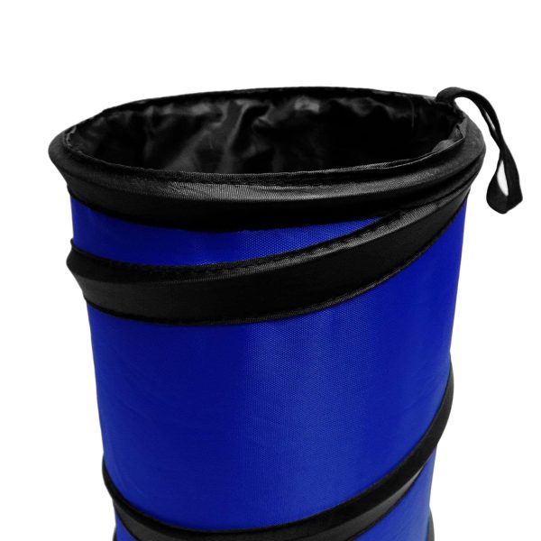 Automotive Waterproof Portable Collapsible Small Trash Can Garbage Container fits Most Cars,Polyethylene, s, and Trucks Blue - Image 2
